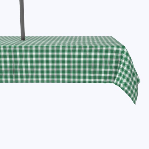 Water Repellent, Outdoor, 100% Polyester, 60x120 , Christmas Green Plaid Perspective: front