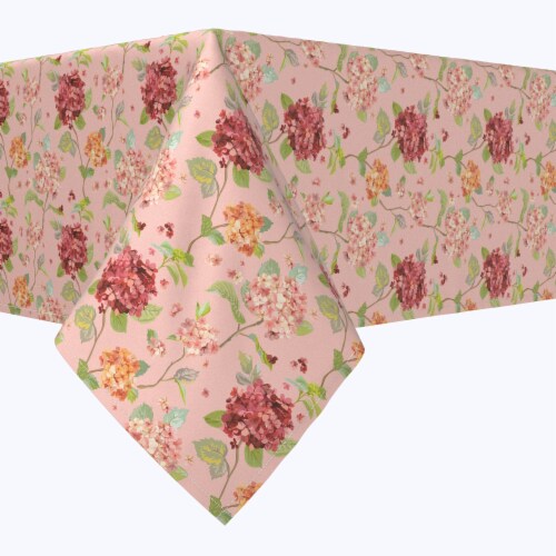 Square Tablecloth, 100% Polyester, 70x70 , Hydrangea Blossom, 70 x 70 - Kroger