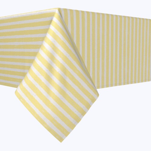 Square Tablecloth, 100% Polyester, 54x54 , Lemonade Stripe, 54 x 54 ...