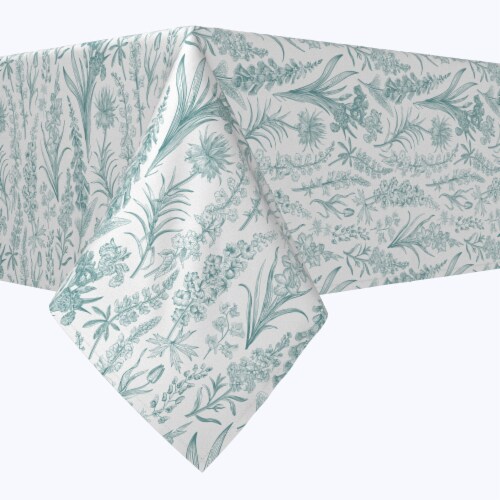 Square Tablecloth, 100% Polyester, 54x54 , Green Garden Flowers, 54 x ...