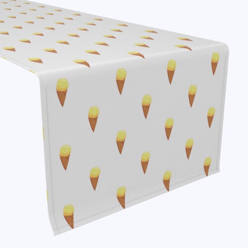 Table Runner, 100% Polyester, 12x72 , Ice Cream Cones Perspective: front