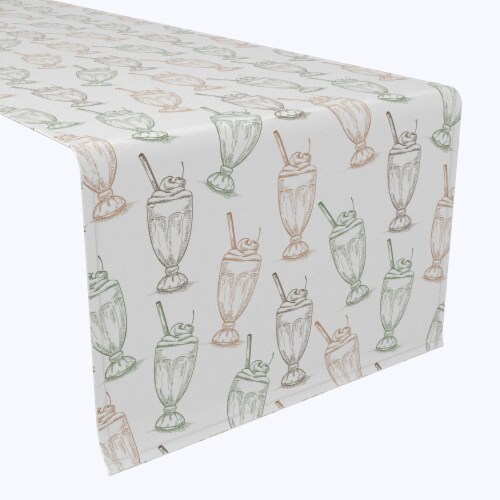 Table Runner, 100% Polyester, 14x108 , Ice Cream Social Perspective: front