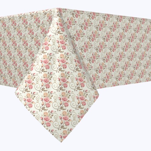 Square Tablecloth, 100% Polyester, 70x70 , Roses & Swirls, 70 x 70 - Kroger