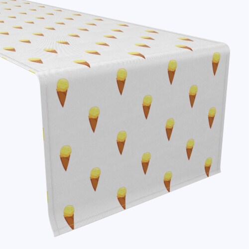 Table Runner, 100% Cotton, 16x108 , Ice Cream Cones Perspective: front