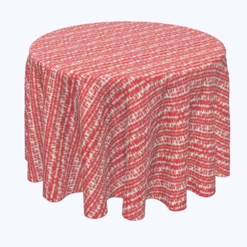 Round Tablecloth, 100% Polyester, 90 Round, Red Ikat Design, 90 Round ...