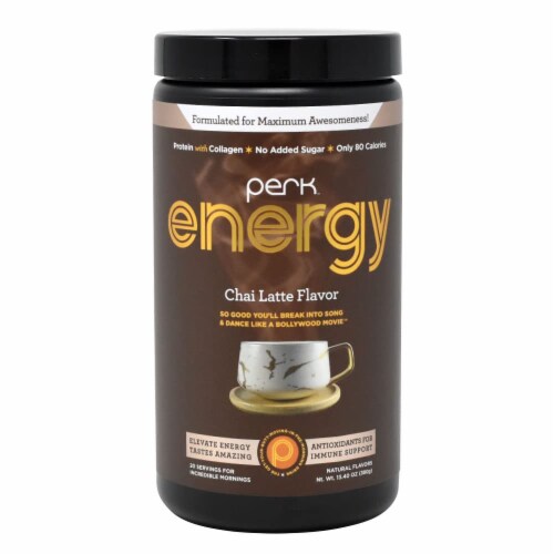 Perk Energy - Chai Flavored Beverage Mix Zero added Sugar Perspective: front