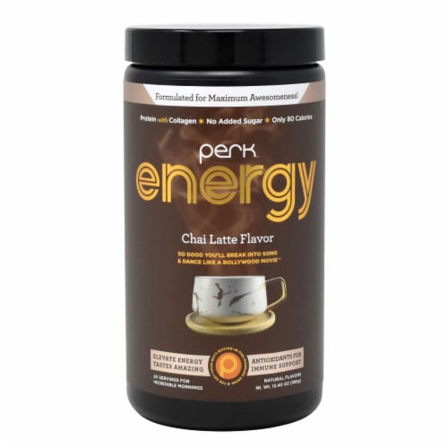 Perk Energy - Chai Flavored Beverage Mix Zero added Sugar Perspective: front