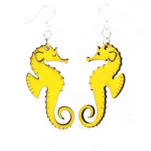 Green Tree Jewelry 1104 2 x 1 in. Seahorse Earrings Lemon Yellow 1 Fred Meyer