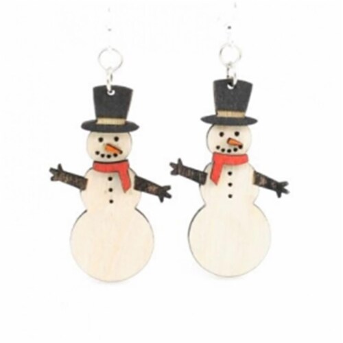Green Tree Jewelry 1494 1.6 x 1.1 in. Snowman Earrings Assorted