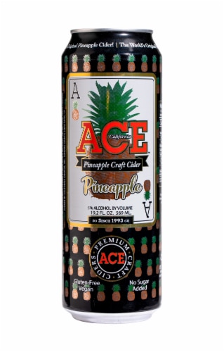 Ace Pineapple Craft Cider Single Can Perspective: front