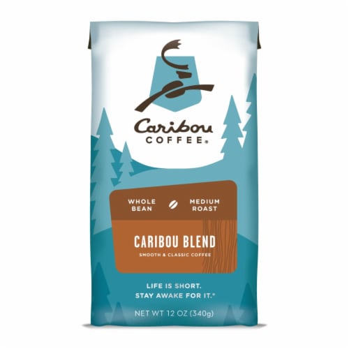 Caribou Coffee Caribou Blend Medium Roast Whole Bean Coffee Perspective: front