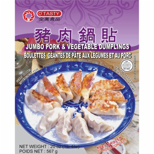 O'Tasty Jumbo Pork & Vegetable Dumplings Perspective: front