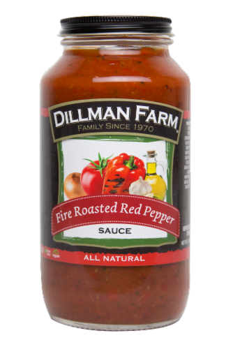 Dillman Farm Vegan Gluten Free Kosher Fire Roasted Red Pepper Sauce Perspective: front