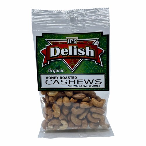 It's Delish® Organic Honey Roasted Cashews Tub Perspective: front