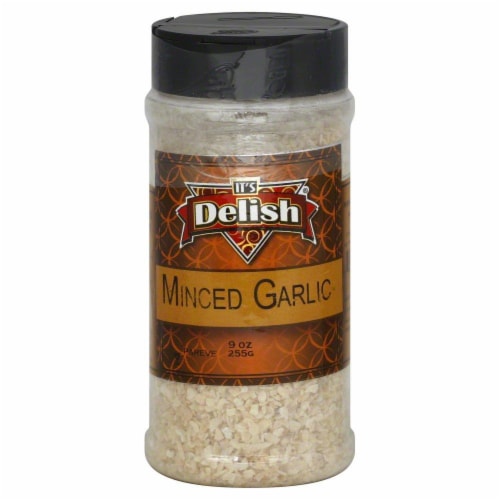 It's Delish Minced Garlic Perspective: front