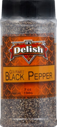 It's Delish Gourmet Ground Black Pepper Perspective: front