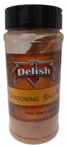 It's Delish Seasoning Salt Perspective: front