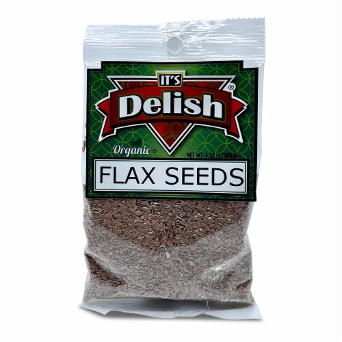 It's Delish® Organic Brown Flax Seeds Perspective: front