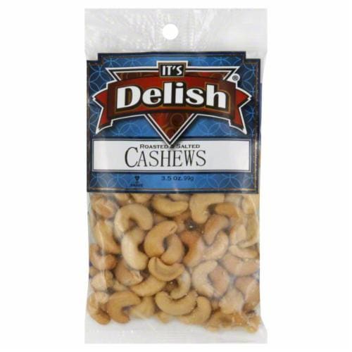 It's Delish Roasted & Salted Cashews Perspective: front