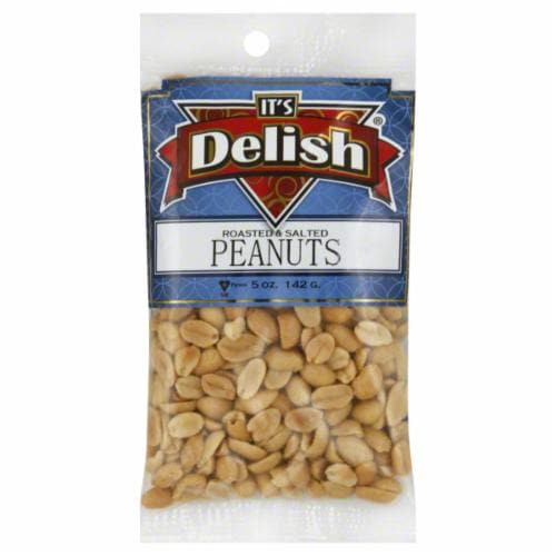 It's Delish Roasted & Salted Peanuts Perspective: front