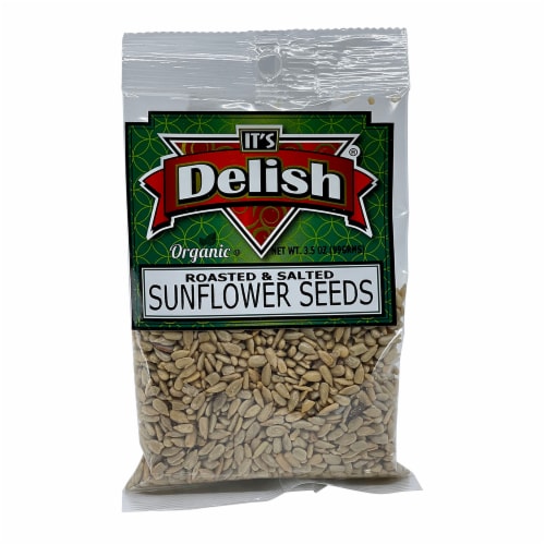 It's Delish® Organic Roasted and Salted Sunflower Seeds Perspective: front