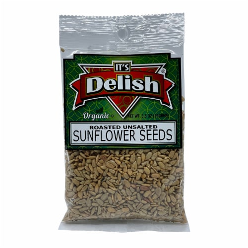 It's Delish® Unsalted Orangic Roasted Sunflower Seeds Perspective: front