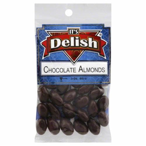 It's Delish Chocolate Almonds Perspective: front