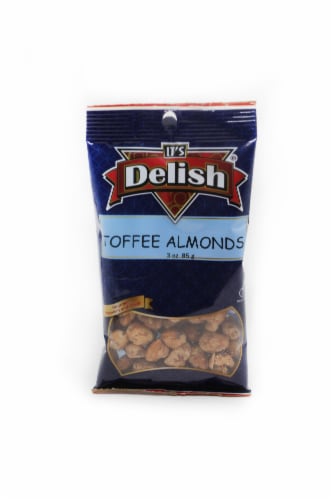 It's Delish Toffee Almonds Perspective: front