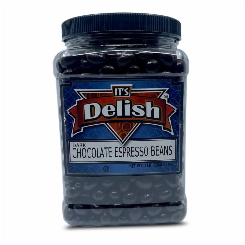 It's Delish® Dark Chocolate Espresso Beans Perspective: front
