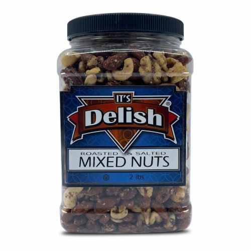It's Delish® Roasted and Salted Mixed Nuts Perspective: front