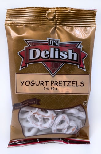 It's Delish Yogurt Pretzels Perspective: front