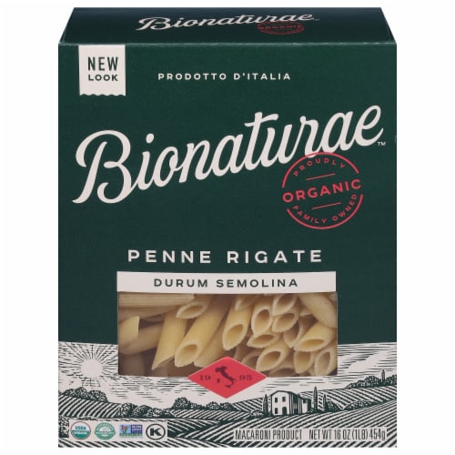 Bionaturae™ Organic Penne Rigate Perspective: front