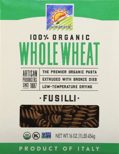 Bionaturae Organic Whole Wheat Fusilli Perspective: front