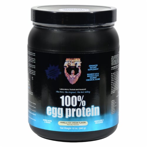 Healthy N Fit Vanilla Ice Cram Flavor 100% Egg Protein Powder Perspective: front