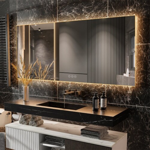 Exbrite 84 X 36 Led Mirror Bathroom Vanity Mirror With Back Light Wall Mount Anti Fog Mem 1 unit Kroger