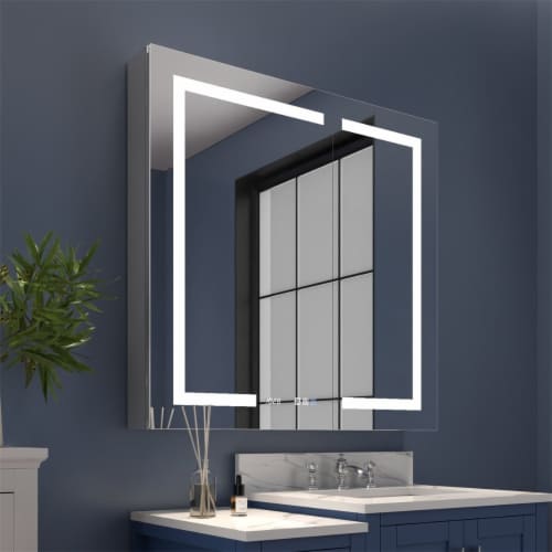 Boost M2 36X36 Bathroom Lighted Medicine Cabinet With Mirror Recessed Surface Mount 1 unit Harris Teeter