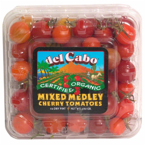 Organic Cherry Tomatoes Del Cabo Mixed Medley Perspective: front