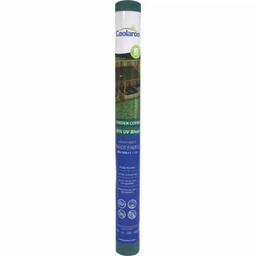 Coolaroo 6 Ft. W. x 15 Ft. L. Rainforest Green 30% UV Sun Screen Fabric 457952 Perspective: front
