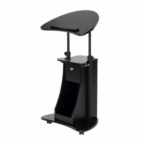 Adjustable Laptop Notebook Desk Computer PC Table Office Home Storage Black Perspective: front