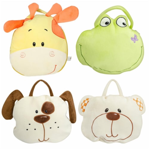 Giftable World AO110008 40 x 30 in. Blanket in 12 in. Bag - 4 Assorted Color Perspective: front