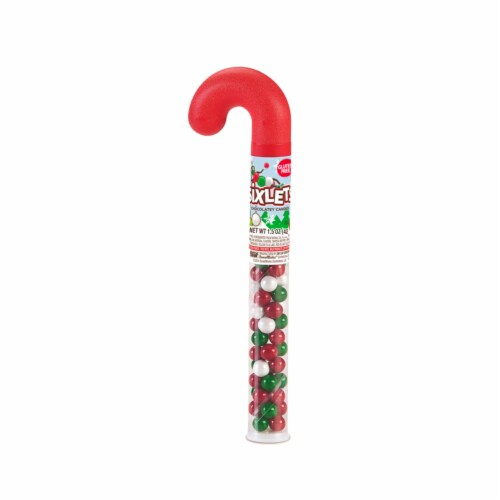 Sixlets Original Chocolate Candy in Holiday Cane Perspective: front