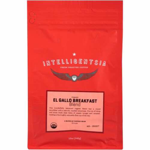 Intelligentsia Organic El Gallo Breakfast Blend Coffee Perspective: front