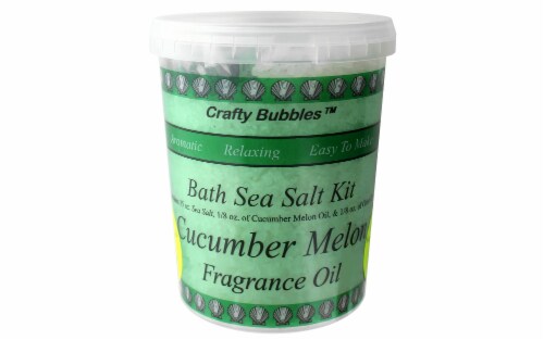 Crafty Bubbles Bath Salt Kit Sea Cucumber Melon Perspective: front