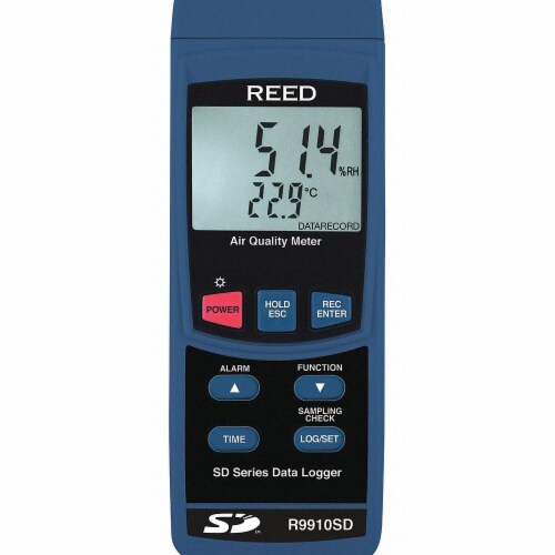 Reed Instruments Indoor Air Quality Analyzer,LCD  R9910SD Perspective: front