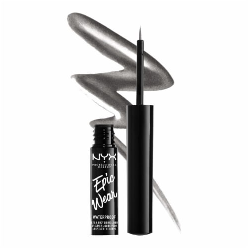 NYX Professional Makeup Epic Wear Metallic Liquid Eyeliner Waterproof 02 Gun Metal Perspective: front