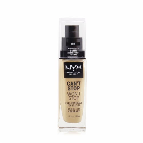 NYX Professional Makeup Can't Stop Won't Stop Foundation Full Coverage Matte 10 Buff Perspective: front