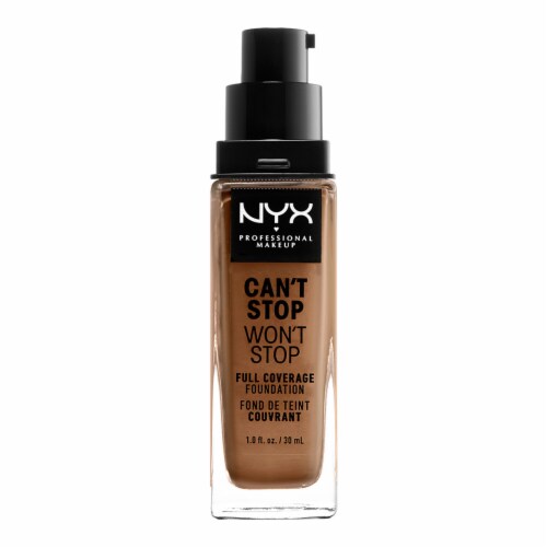 NYX Professional Makeup Can't Stop Won't Stop Foundation Full Coverage Matte 16 Mahogany Perspective: front