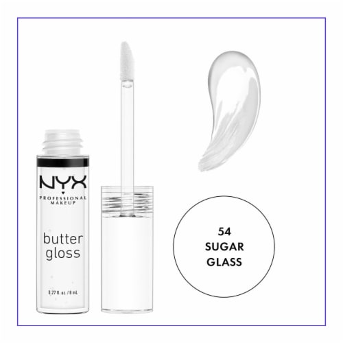 NYX Professional Makeup Butter Gloss 54 Sugar Glass Clear Perspective: front