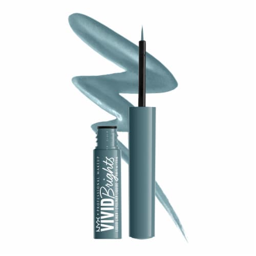 NYX Professional Makeup Vivid Brights Liquid Eyeliner 01 Cyan Simp Perspective: front
