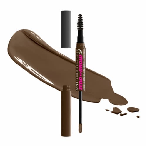 NYX Professional Makeup Zero to Brow Longwear Brow Gel 06 Chocolate Perspective: front